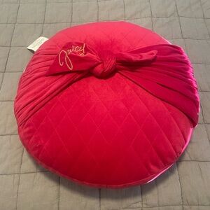 Juicy couture pink velvet pillow 15” New